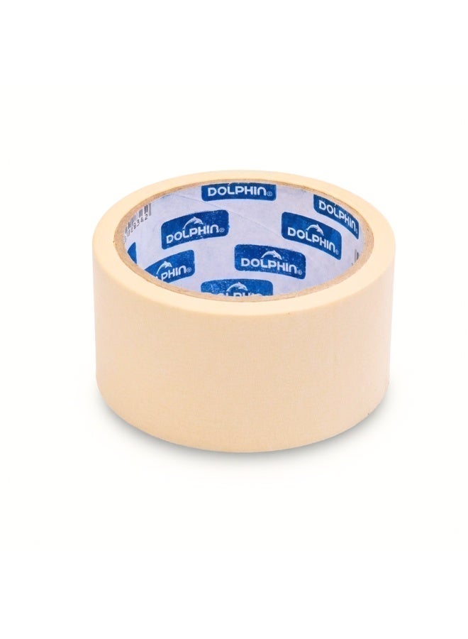 دولفين شريط لاصق ماسكينغ من دولفين مقاس 2 إنش × 20 ياردة – عبوة قطعة واحدة، استخدام عام للدهان والأعمال اليدوية والمنزل - Image 2